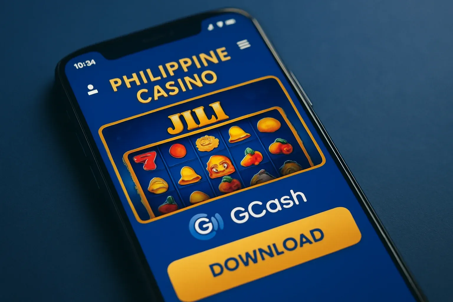 Philippine casino mobile app on Android with JILI UI and GCash payment