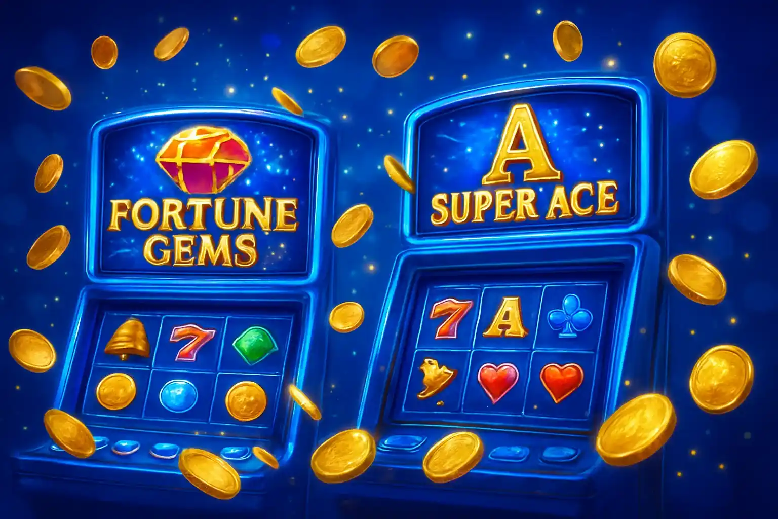 Bright Philippine casino slot machines with JILI symbols and exploding gold coins